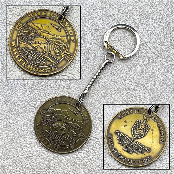 VTG WHITEHORSE YUKON KLONDIKE DOLLAR KEYCHAIN