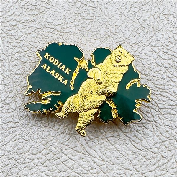 KODIAK ALASKA ISLAND BEAR SOUVENIR TRAVEL PIN