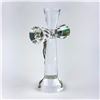 Image 3 : CRYSTAL CRUCIFIX AND METAL JESUS ART SCULPTURE