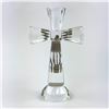 Image 4 : CRYSTAL CRUCIFIX AND METAL JESUS ART SCULPTURE
