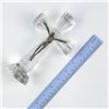 Image 9 : CRYSTAL CRUCIFIX AND METAL JESUS ART SCULPTURE