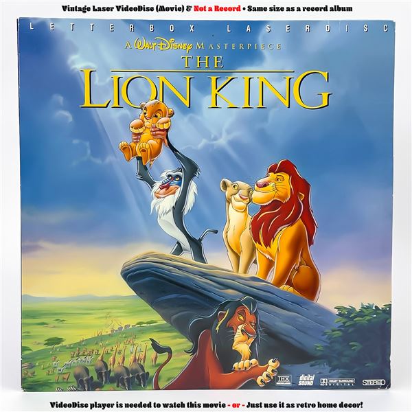 THE LION KING LASERDISC LD VIDEO DISC