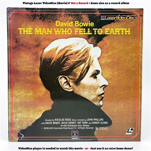 THE MAN WHO FELL TO EARTH LASERDISC LD VIDEO