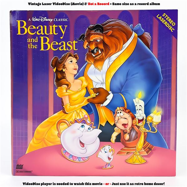 BEAUTY AND THE BEAST LASERDISC LD VIDEO DISC