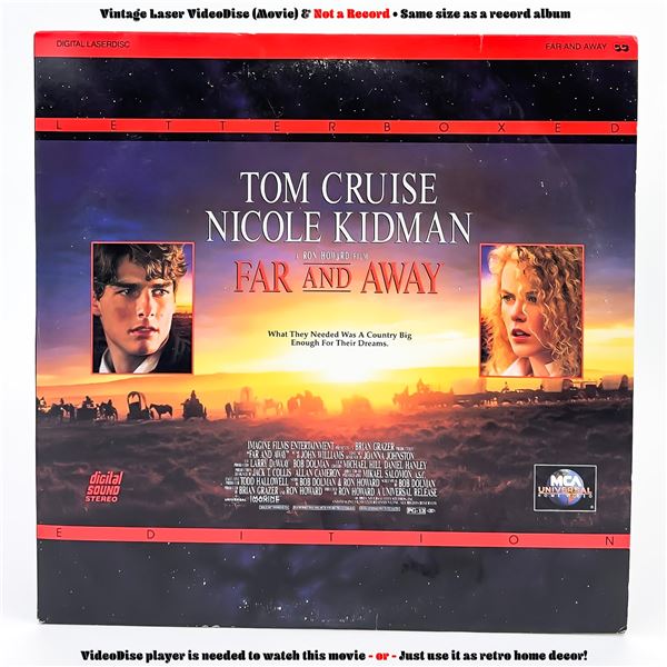 FAR AND AWAY LASERDISC LD VIDEO DISC