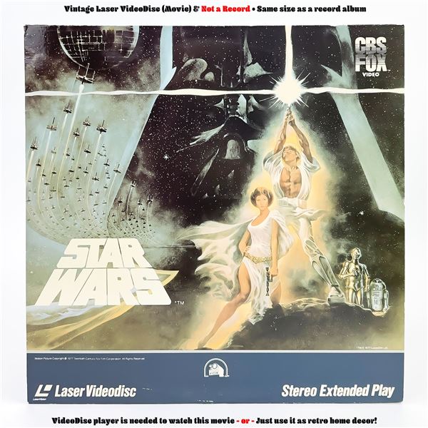 STAR WARS LASERDISC LD VIDEO DISC