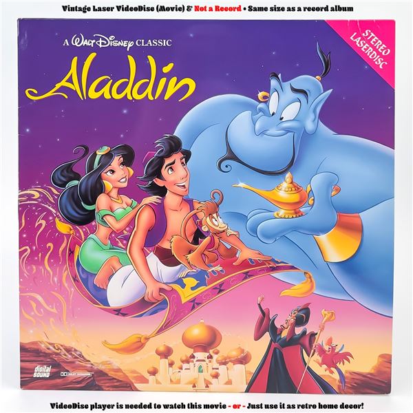 ALADDIN LASERDISC LD VIDEO DISC