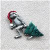 Image 1 : VTG JJ JONETTE JEWELRY PEWTER CHRISTMAS FROG PIN