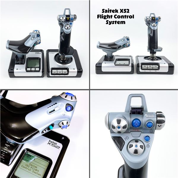SAITEK X52 FLIGHT CONTROL SYSTEM HOTAS JOYSTICK