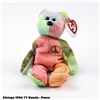 Image 1 : VINTAGE TY BEANIE BABY PEACE THE BEAR PLUSH TOY