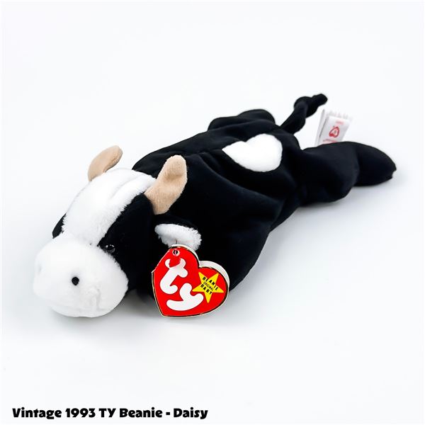 VINTAGE TY BEANIE BABY DAISY THE COW PLUSH TOY