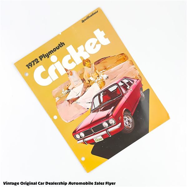 VTG 1972 PLYMOUTH CRICKET AUTO SALES BROCHURE