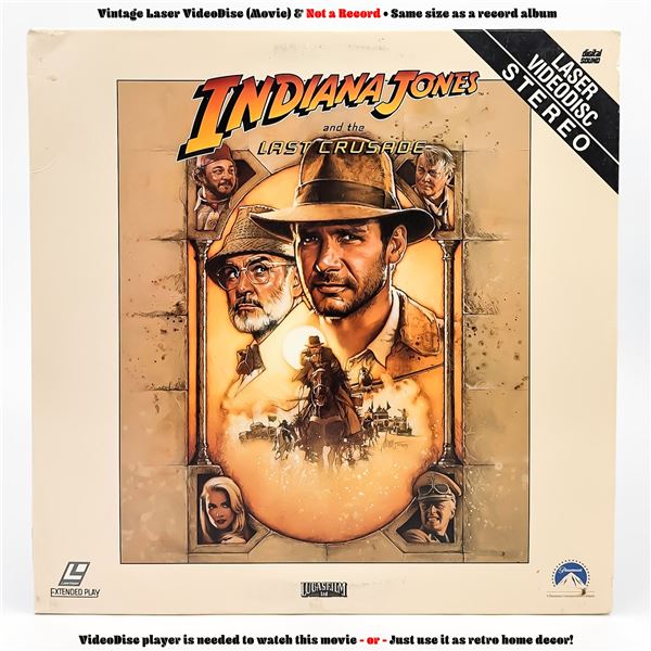 INDIANA JONES AND THE LAST CRUSADE LASERDISC LD