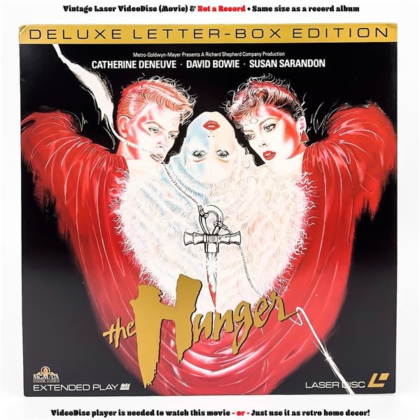 THE HUNGER LASERDISC LD VIDEO DISC VIDEO