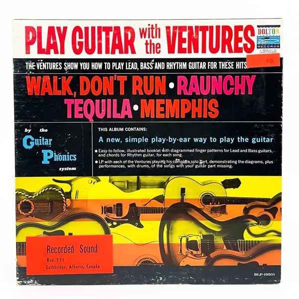 PLAY GUITAR WITH THE VENTURES VINYL LP ALBUM