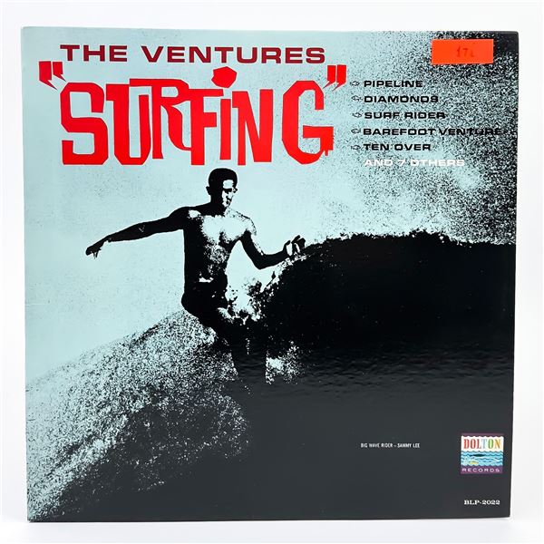 THE VENTURES SURFING VINYL LP RECORD ALBUM