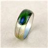 Image 2 : VINTAGE LUCITE PEACOCK FEATHER BANGLE BRACELET