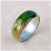 Image 3 : VINTAGE LUCITE PEACOCK FEATHER BANGLE BRACELET
