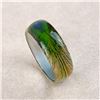 Image 4 : VINTAGE LUCITE PEACOCK FEATHER BANGLE BRACELET
