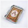 Image 1 : VINTAGE MONOGRAM LETTER “A” GLASS PAPERWEIGHT