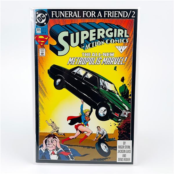 ACTION COMICS #685 - FUNERAL FOR A FRIEND - COMIC