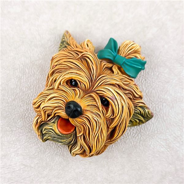 VINTAGE BOSSONS YORKSHIRE TERRIER WALL PLAQUE