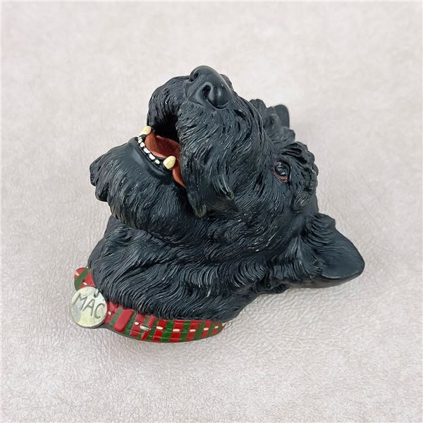 VINTAGE BLACK SCOTTIE DOG MAC WALL PLAQUE