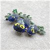 Image 3 : RHINESTONE OWLS ON A BRANCH BROOCH LAPEL PIN