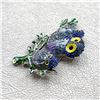 Image 4 : RHINESTONE OWLS ON A BRANCH BROOCH LAPEL PIN