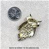 Image 4 : GOLD TONE RHINESTONE OWL BROOCH LAPEL PIN