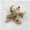 Image 1 : MULTICOLOUR RHINESTONE CLOWN BROOCH LAPEL PIN