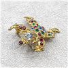 Image 2 : MULTICOLOUR RHINESTONE CLOWN BROOCH LAPEL PIN