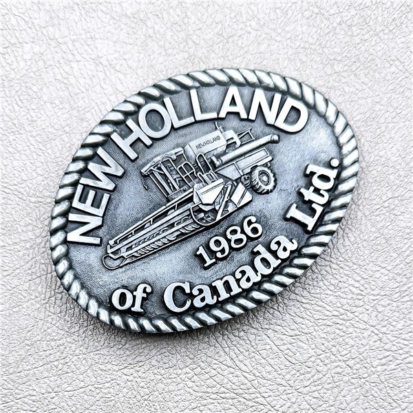 NEW HOLLAND OF CANADA 1986 BELT BUCKLE - LTD. ED
