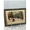 Image 3 : Group of 6 vintage framed prints - landscapes, ship & cathedral scenes