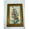 Image 7 : Group of 6 vintage framed prints - landscapes, ship & cathedral scenes
