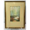 Image 4 : Group of 4 vintage frames - watercolors, silhouette print & empty frame
