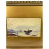 Image 2 : Antique watercolor seascape with fishing boat in ornate gilt frame