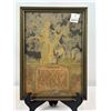 Image 1 : Antique Buzza-style 'Trees' framed motto print - Joyce Kilmer poem