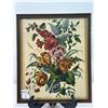 Image 1 : Vintage floral bouquet print in carved gilt frame