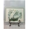Image 1 : Framed Original Painting of a Great Egret in Cypress Swamp