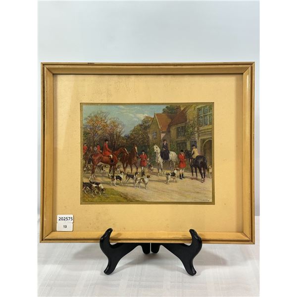 Heywood Hardy 'The Meet' – Vintage Color Print of English Fox Hunt