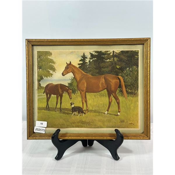 A.H. Hider 'Let's Be Friends' – Vintage Canadian Equestrian Print