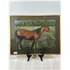 Image 1 : Original Pastel Drawing of a Bay Horse in a Meadow