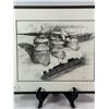 Image 2 : Original Pen & Ink Drawing of Crocks in Snow – Signed Vik