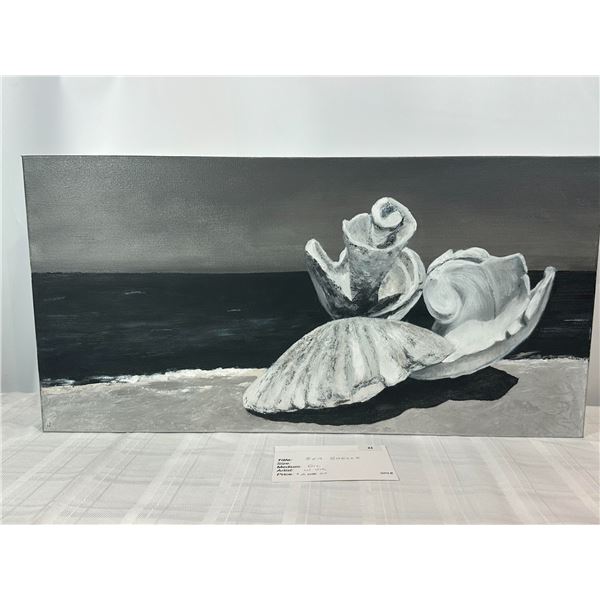 W. Vik 2018 Original Oil on Canvas — "Sea Shells" Seascape