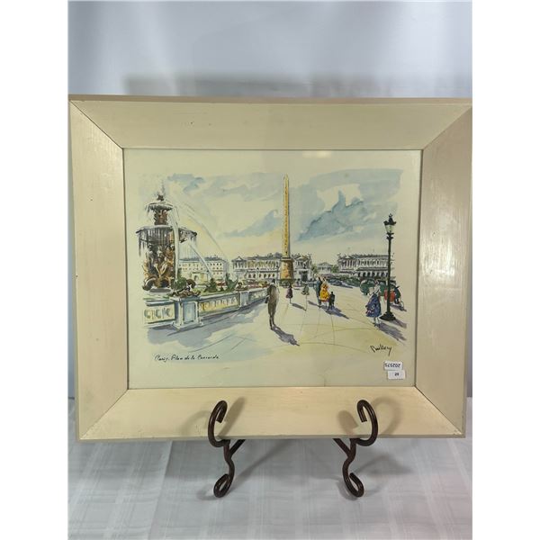 Huchet (Puillery) Framed Print — "Paris, Place de la Concorde"