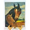 Image 1 : A.v.C.L. 1946 Original Oil on Canvas — Mare and Foal Portrait