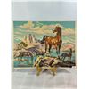 Image 1 : Vintage 1954 Paint-by-Number 'King Stallion' — Palmer Paint Inc., Detroit