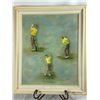 Image 1 : Original Oil Painting — Golfer Swing Sequence by W. Vik