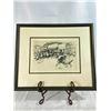 Image 1 : R.H. Palenske "The Alarm" — Framed Western Etching Print